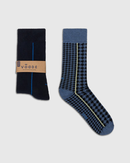 Dress socks Pied de Poule 2-pack