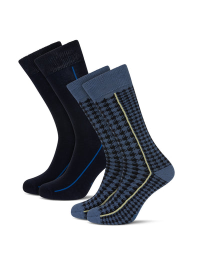Dress socks Pied de Poule 2-pack