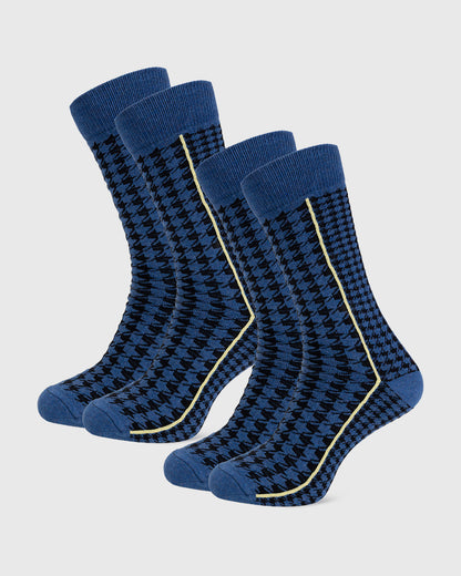 Dress socks Pied de Poule 2-pack